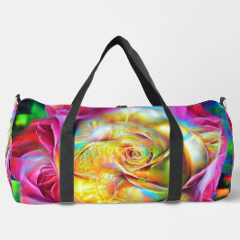 Bolso De Deporte Grande Rosa psicodélico arcoiris