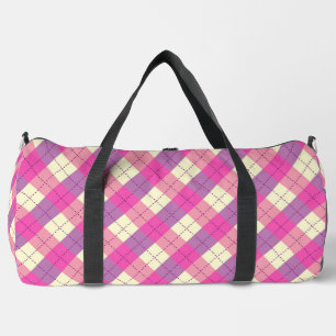Bolso De Deporte Grande Rosa, púrpura y amarillenta