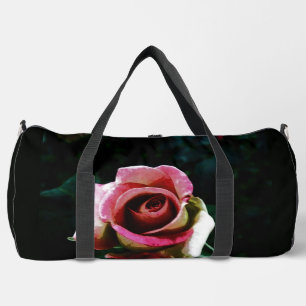 Bolso De Deporte Grande Rosa roja pintada de petróleo