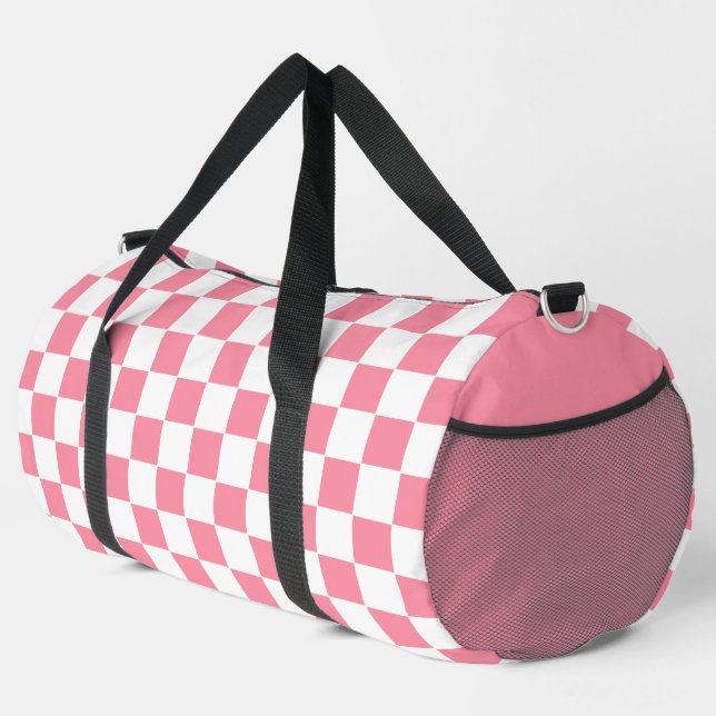 Bolso De Deporte Grande Rosa y blanco (Esquina derecha)