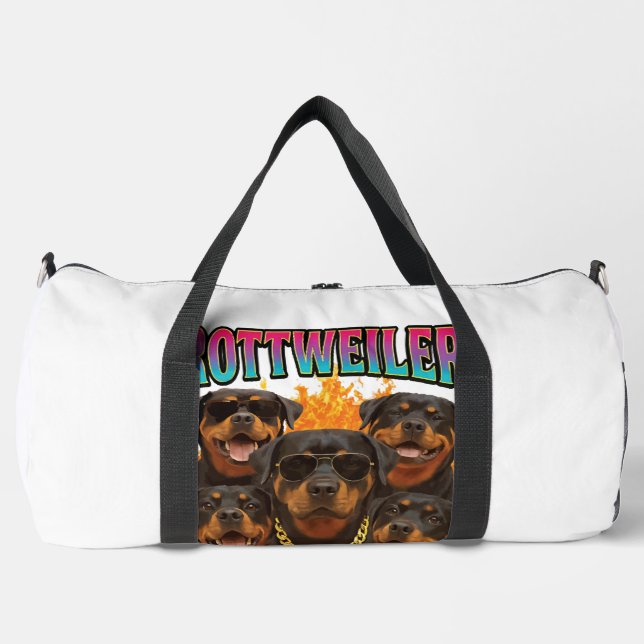 Bolso De Deporte Grande Rottweiler  (Anverso)