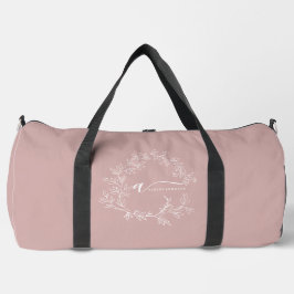 Bolso De Deporte Grande Rubor Dusty Pink Monograma Nombre Girasol Script D