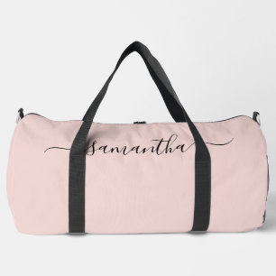 Bolso De Deporte Grande Rubor Elegante Firma con Floritura Nombre