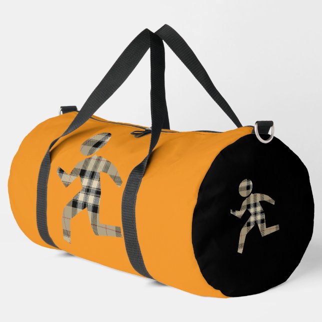 Bolso De Deporte Grande Runners Naranja Black Athletic Travel (Esquina izquierda)