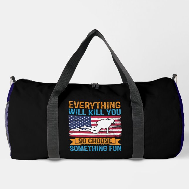 Bolso De Deporte Grande Salir Profundo Con Espíritu Jugoso (Reverso)