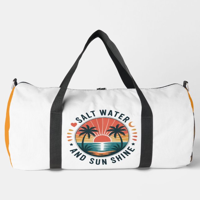 Bolso De Deporte Grande Salt Water Sun Shine Palms (Anverso)