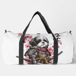 Bolso De Deporte Grande Samurái Shih Tzu � Perro Guerrero Épico