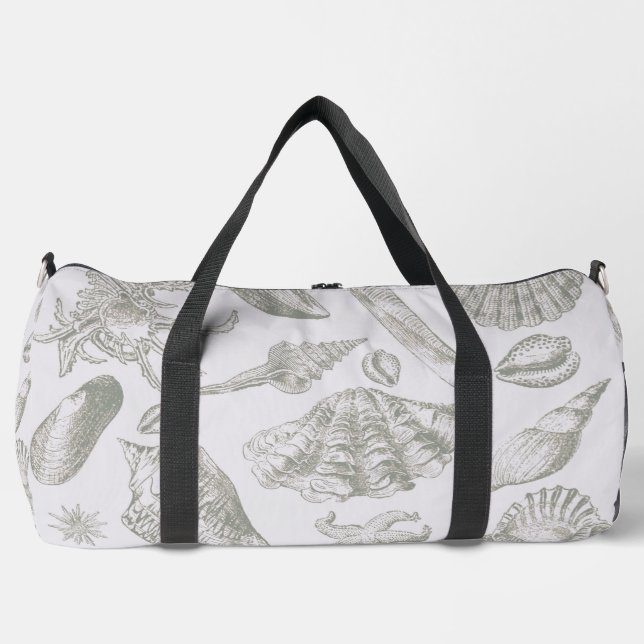 Bolso De Deporte Grande Seashell Soft Antique Art Beach Shells (Anverso)