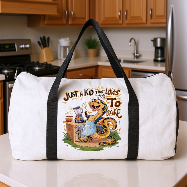 Bolso De Deporte Grande Serpiente Culinaria: Una Serpiente con Delantal (Subido por el creador)
