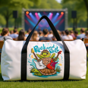 Bolso De Deporte Grande Sesión de Jam de Tortugas Rock And Roll