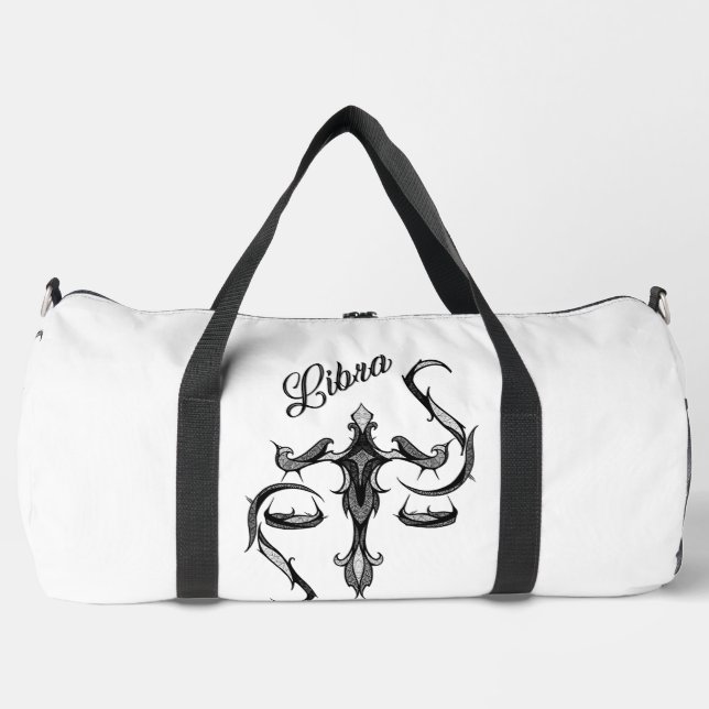 Bolso De Deporte Grande Símbolo libra zodiac personal (Anverso)