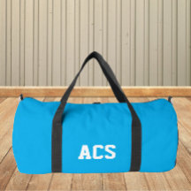 Sky Blue and White School Colors with Letters