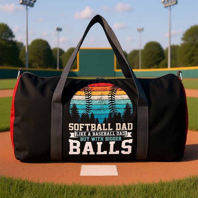 Bolso De Deporte Grande Softball Dad Bigger Balls Funny (Subido por el creador)