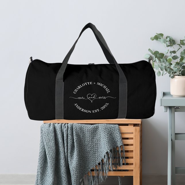 Bolso De Deporte Grande Sr. mrs recién casados blancos negros (Subido por el creador)