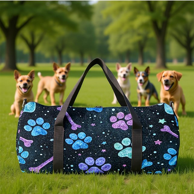Bolso De Deporte Grande Starlit Bones Paw Print  (Subido por el creador)