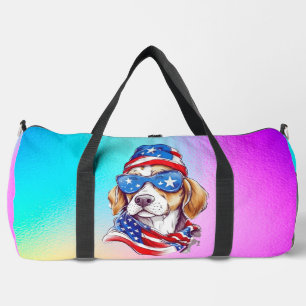Bolso De Deporte Grande Sublimación de perro del 4 de julio-66361