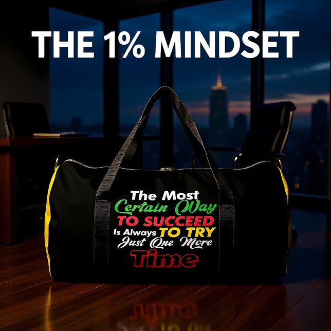 Bolso De Deporte Grande Succeed Always Try One More Time (Subido por el creador)