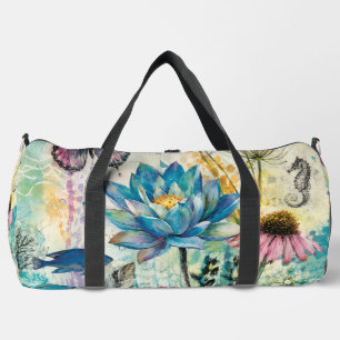 Bolso De Deporte Grande Sueño Acuático Floral Vibrante