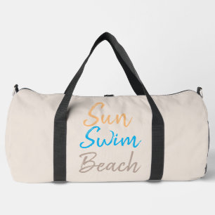 Bolso De Deporte Grande Sun Swim Beach Impresión Mínima Cortar Sew Bag
