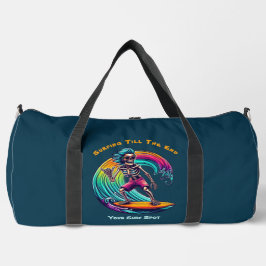 Bolso De Deporte Grande Surfista De Esqueleto En Ola