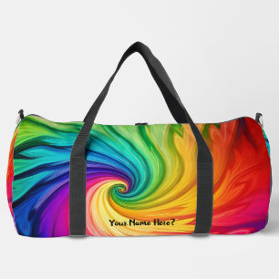 Bolso De Deporte Grande Swirl Colorful Name