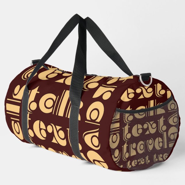 Bolso De Deporte Grande Talk Text Travel Dk Brown (Esquina derecha)