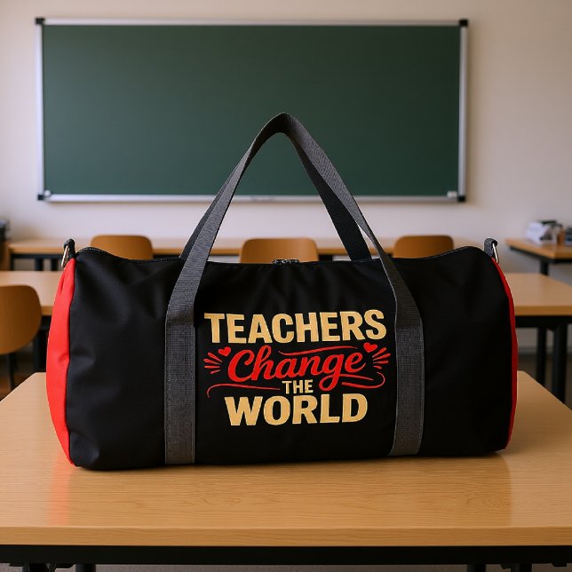 Bolso De Deporte Grande Teachers Change The World (Subido por el creador)