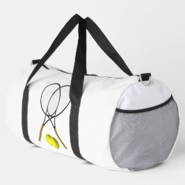 Bolso De Deporte Grande Tema deportivo de tenis blanco