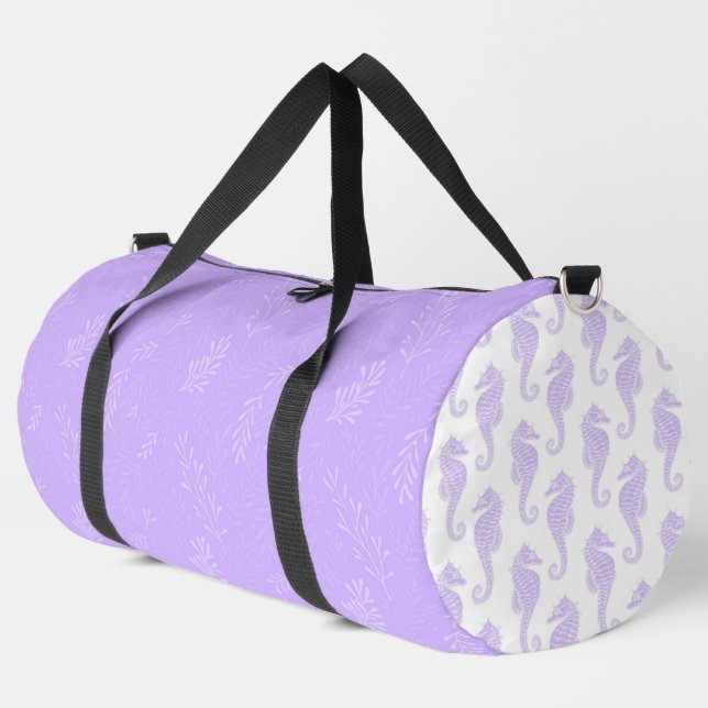 BOLSO DE DEPORTE GRANDE TEMA PURPLE SEAHORSE Y UNDERSEA (Esquina izquierda)