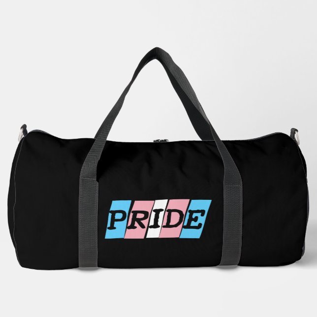 Bolso De Deporte Grande texto de Orgullo Transgénero (Anverso)