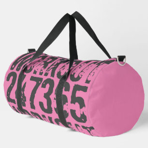 Bolso De Deporte Grande Texto desgastado y raspado Workout 247365 rosa