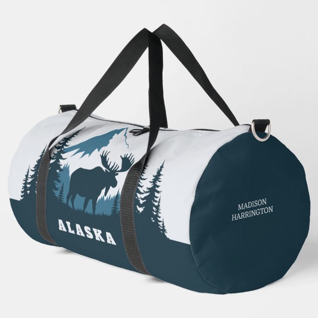 Bolso De Deporte Grande Texto personalizado ALASKA (Esquina izquierda)