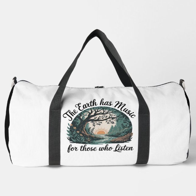 Bolso De Deporte Grande The Earth Has Music" - Nature Lover's  (Anverso)