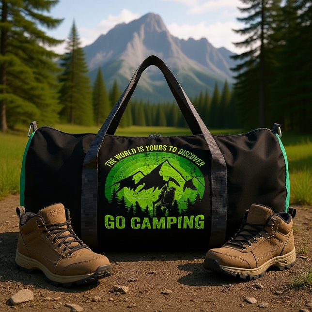 Bolso De Deporte Grande The World Is Yours To Discover Go Camping  (Subido por el creador)