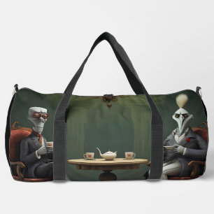 Bolso De Deporte Grande Tiempo surrealista del té en el lado extraño. 10