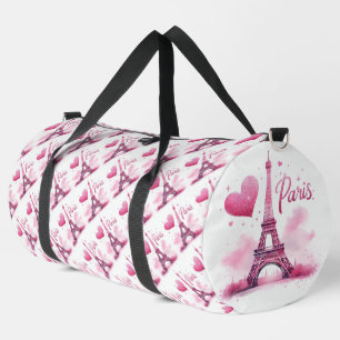 Bolso De Deporte Grande Torre Eiffel y Corazón de París