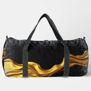 Bolso De Deporte Grande Torrente Opulento de Oro Líquido Negro Achempong C