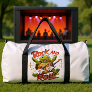 Bolso De Deporte Grande Tortuga Groovy Rockeando Rock And Roll