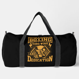 Bolso De Deporte Grande Trabajo Duro Y Dedicación Al Boxeo