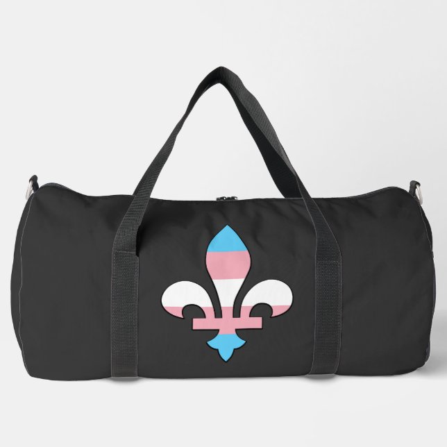 Bolso De Deporte Grande Transgender pride fleur-de-lis (Anverso)