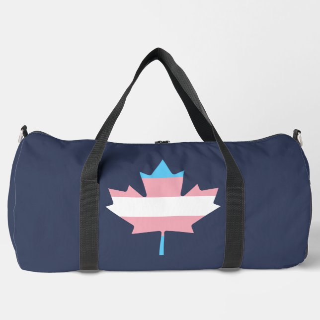 Bolso De Deporte Grande Transgender pride maple leaf  (Anverso)