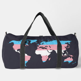 Bolso De Deporte Grande Transgender pride world map