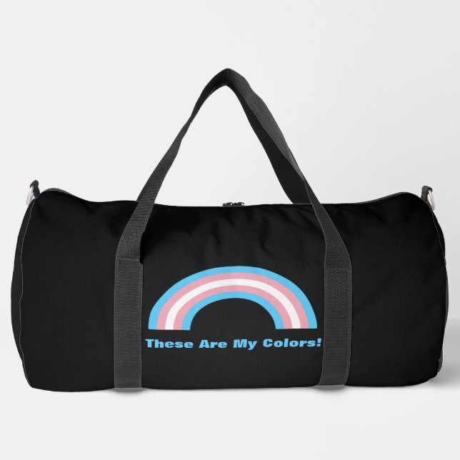 Bolso De Deporte Grande Transgender rainbow pride  (Anverso)
