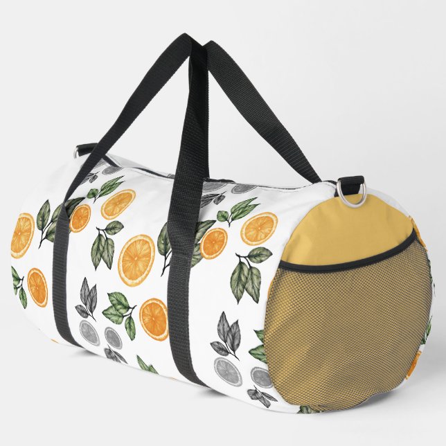 Bolso De Deporte Grande Trozos de fruta Naranja botánico (Esquina derecha)