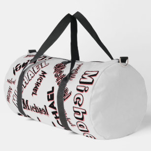 Bolso De Deporte Grande Tu patrón de nombre monograma rosa color sombra