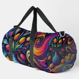 Bolso De Deporte Grande tulipanes coloridos y naranjas frescos