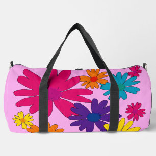 Bolso De Deporte Grande Una cama de flores de margarita