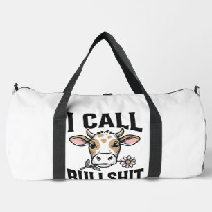 Bolso De Deporte Grande Vaca Divertida Llamo Diseño de Camiseta Vintage_1