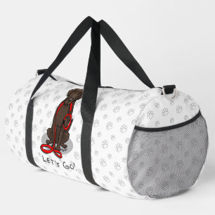 Bolso De Deporte Grande ¡Vamos! Pasear al perro Retriever de pelo rizado (