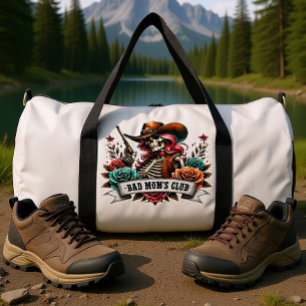 Bolso De Deporte Grande Vaquero Esqueleto Con Arma